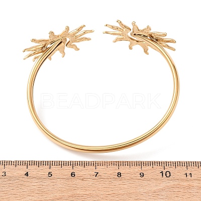 304 Stainless Steel Cuff Bangles for Women LS-BJEW-Z157-01G-01-1