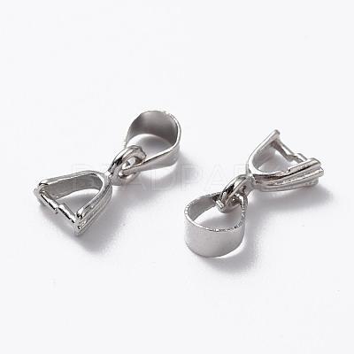Platinum Plated Brass Ice Pick Pinch Bails X-KK06-1