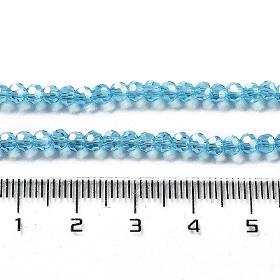 Electroplate Transparent Glass Beads Strands EGLA-A035-T3mm-A08-1