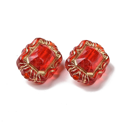 Transparent Acrylic Beads X-OACR-E015-11-1