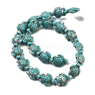 Synthetic Turquoise Dyed Beads Strands G-P507-05N-1