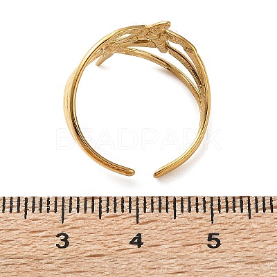 304 Stainless Steel Cuff Open Rings PA-CBA3A85-11G-1