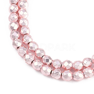 Baking Paint Electroplated Synthetic Non-magnetic Hematite Beads Strands G-H072-A01-01K-1