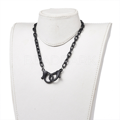 Personalized ABS Plastic Cable Chain Necklaces NJEW-JN02849-01-1