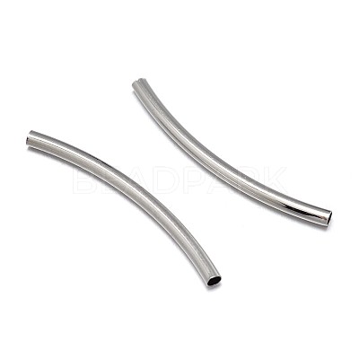 Brass Curved Tube Beads KK-F0317-12P-NR-1