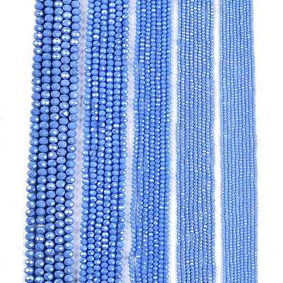 Electroplate Glass Beads Strands EGLA-A044-P1mm-A17-1