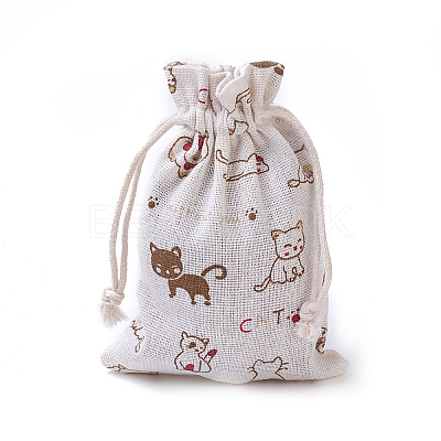 Burlap Kitten Packing Pouches LS-ABAG-I001-10x14-03-1