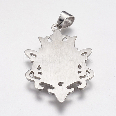 Non-Tarnish 304 Stainless Steel Big Badge Pendants STAS-K171-28P-1
