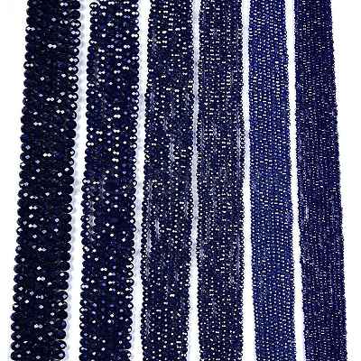 Electroplate Glass Beads Strands EGLA-A044-P1mm-A07-1