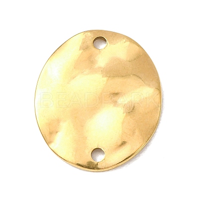 304 Stainless Steel Textured Links Connector Charms STAS-K302-02A-G-1