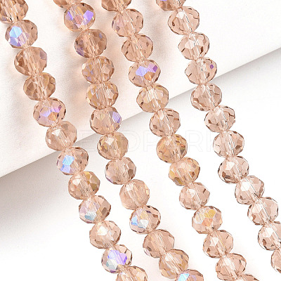 Electroplate Glass Beads Strands EGLA-A034-T6mm-L22-1