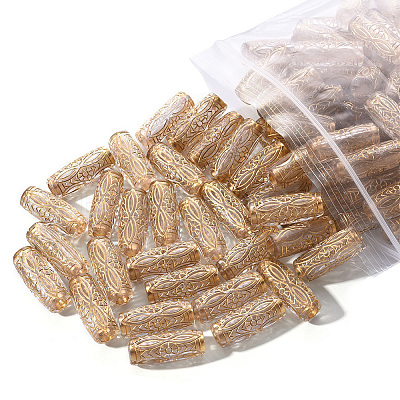 Plating Transparent Acrylic Beads PACR-YW0001-05-1