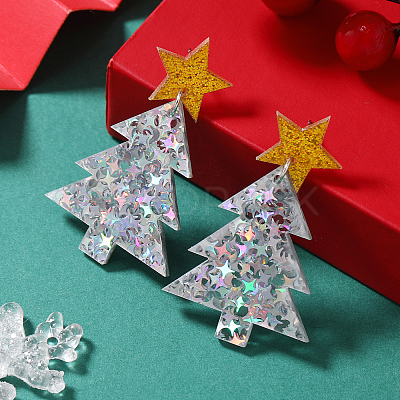 Unique Christmas Tree Stud Earrings LS-RO7325-2-1