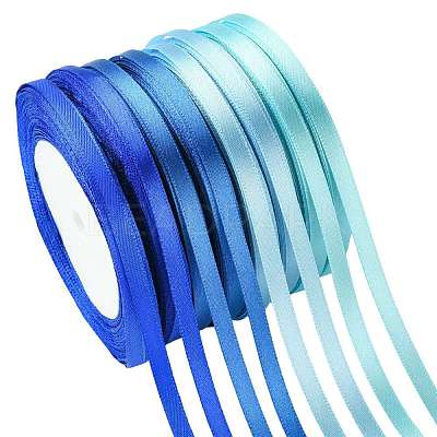 8Rolls 4 Colors Single Face Satin Ribbon OCOR-FS0001-10B-1