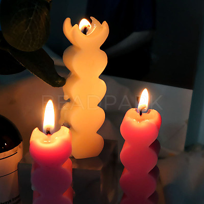 DIY Love Heart Pillar Candle Silicone Mold PW-WG40893-01-1