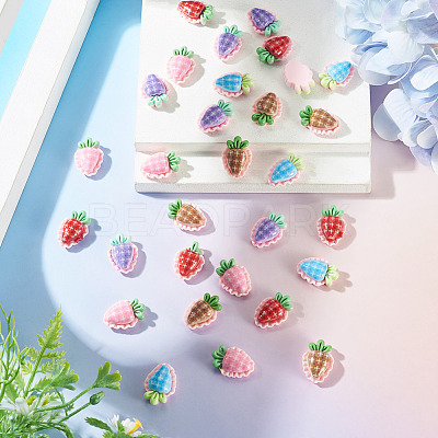 30Pcs Opaque Resin Cabochons RESI-TA0005-79A-1