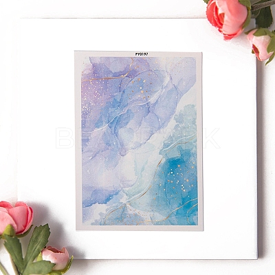 Polymer Clay Earrings Water Transfer Paper PW-WG93033-03-1