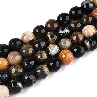 Dyed Natural White Jade Beads Strands LS-G-T139-8mm-60-17-1