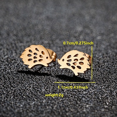 201 Stainless Steel Stud Earrings FS-WGB18B1-15-1
