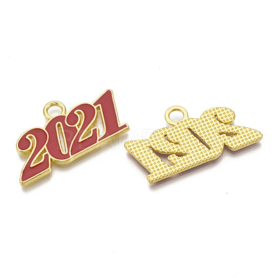 Alloy Enamel Pendants PALLOY-T078-03C-1