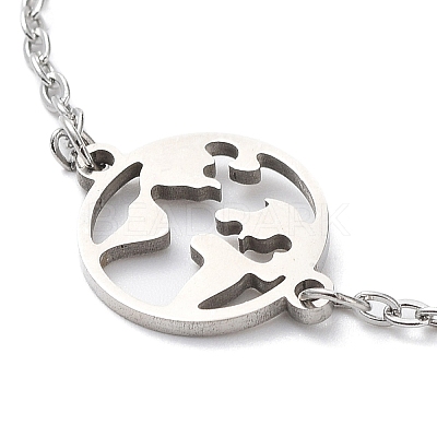 Tarnish Resistant 201 Stainless Steel Link Bracelets with Cable Chains LS-BJEW-P297-01P-C-1