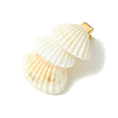 Sea Shell with Iron Alligator Hair Clips PHAR-JH00104-02-1