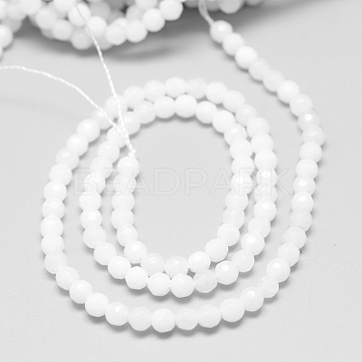 Natural White Jade Bead Strands X-G-R344-4mm-21-1