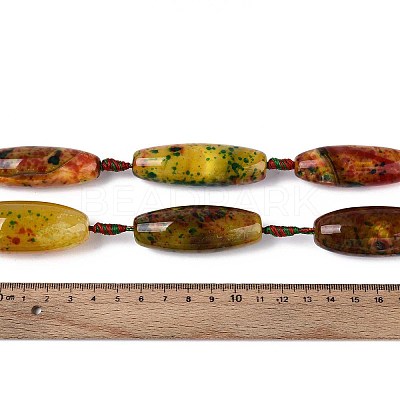 Dyed Natural Agate Beads Strands G-T142-02-1