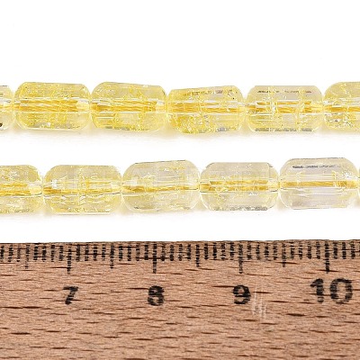 Crackle Transparent Glass Beads Strands GLAA-N068-05A-10-1
