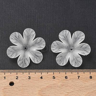 Frosted Flower Clear Transparent Acrylic Beads X-PAF154Y-11-1