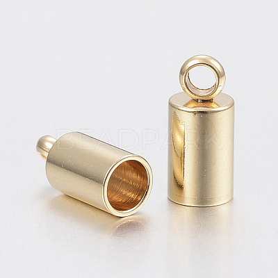 201 Stainless Steel Cord Ends X-STAS-H436-13C-1