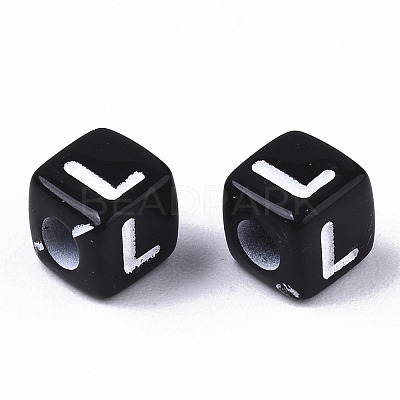 Opaque Acrylic Beads X-SACR-N002-01L-1