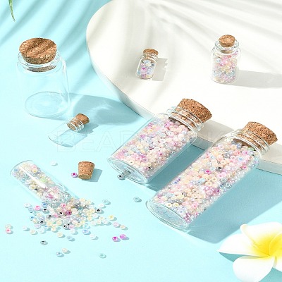 24Pcs 4 Styles Glass Jar Glass Bottles AJEW-FS0001-21-1