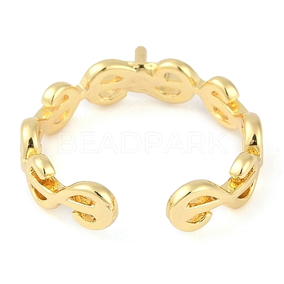 Brass Cuff Finger Ring Settings LS-KK-L219-15A-G-1