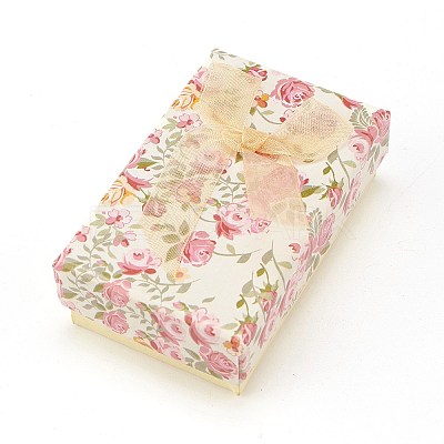 Flower Pattern Cardboard Jewelry Packaging Box X3-CBOX-L007-003C-1