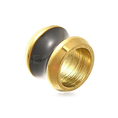 304 Stainless Steel Enamel European Beads STAS-R140-22G-1
