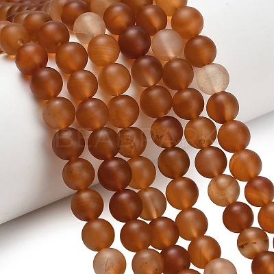 Natural Carnelian Beads Strands G-L642-G01-8mm-1