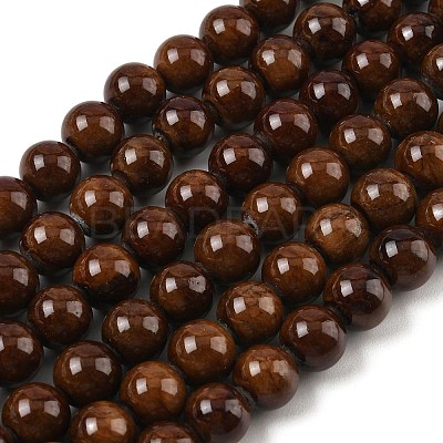 Natural Mashan Jade Round Beads Strands G-D263-10mm-XS14-01-1