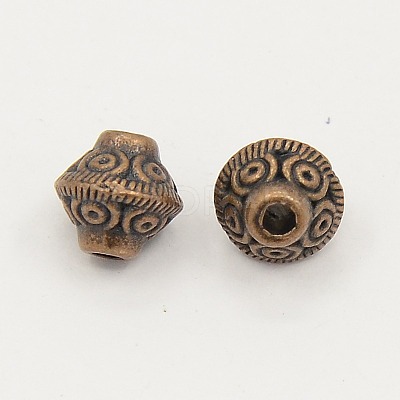 Tibetan Style Bicone Spacer Beads TIBEB-X0003-NR-1