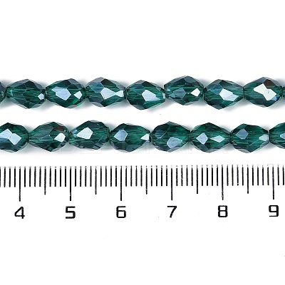 Transparent Electroplate Glass Beads Strands LS-EGLA-N013-T8mm-B24-1