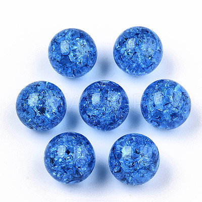 Transparent Crackle Acrylic Round Beads Strands LS-CCG-R002-12mm-03-1