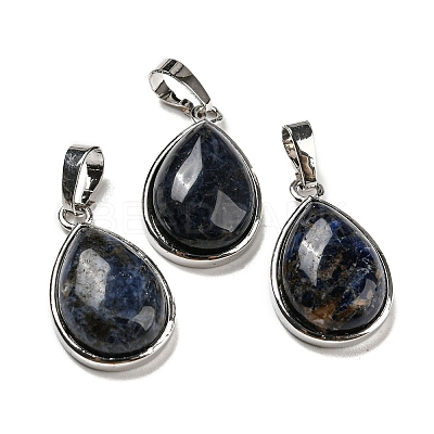 Natural Obsidian Pendants G-I358-B22-1