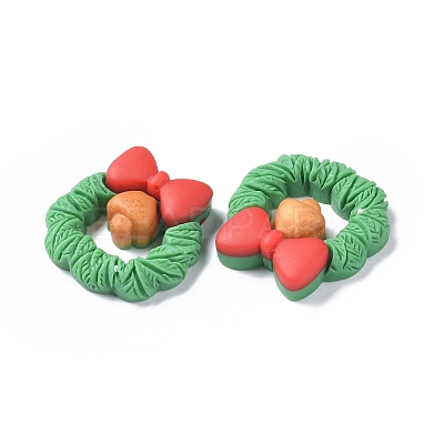 Christmas Theme Opaque Resin Cabochons RESI-F042-01B-1