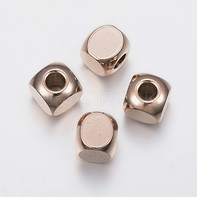 Ion Plating(IP) 304 Stainless Steel Beads STAS-F136-01RG-6x6mm-1