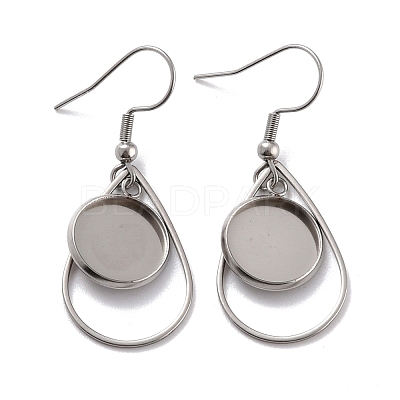 Tarnish Resistant 201 Stainless Steel Earring Hooks STAS-Z036-10P-1