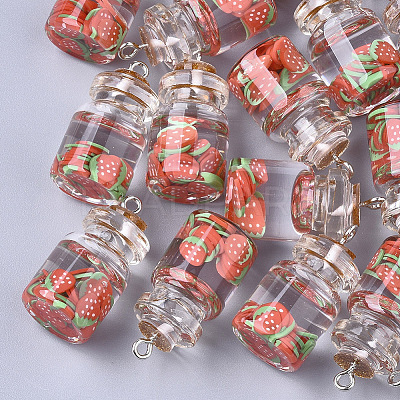 Glass Bottle Pendants LS-X-GLAA-T001-04D-1