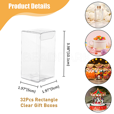 Rectangle Transparent Plastic PVC Box Gift Packaging CON-DC0001-12B-1