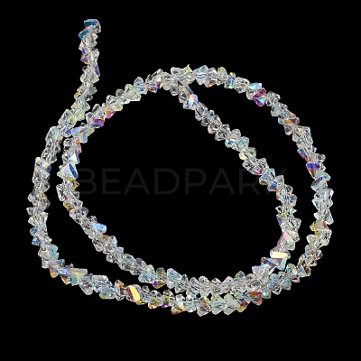 Electroplate Transparent Glass Beads Strands EGLA-P061-04C-AB-1