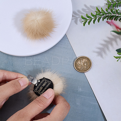 Mink Hair Shoe Buckle Clips FIND-WH0148-466A-1
