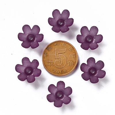Frosted Acrylic Bead Caps MACR-S371-07A-743-1